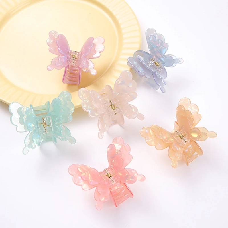 Hair Claw Clips Princess Theme Hair Jaw Clamps Butterfly Hair Catch Barrettes Strong Hold Hairpin for Girls