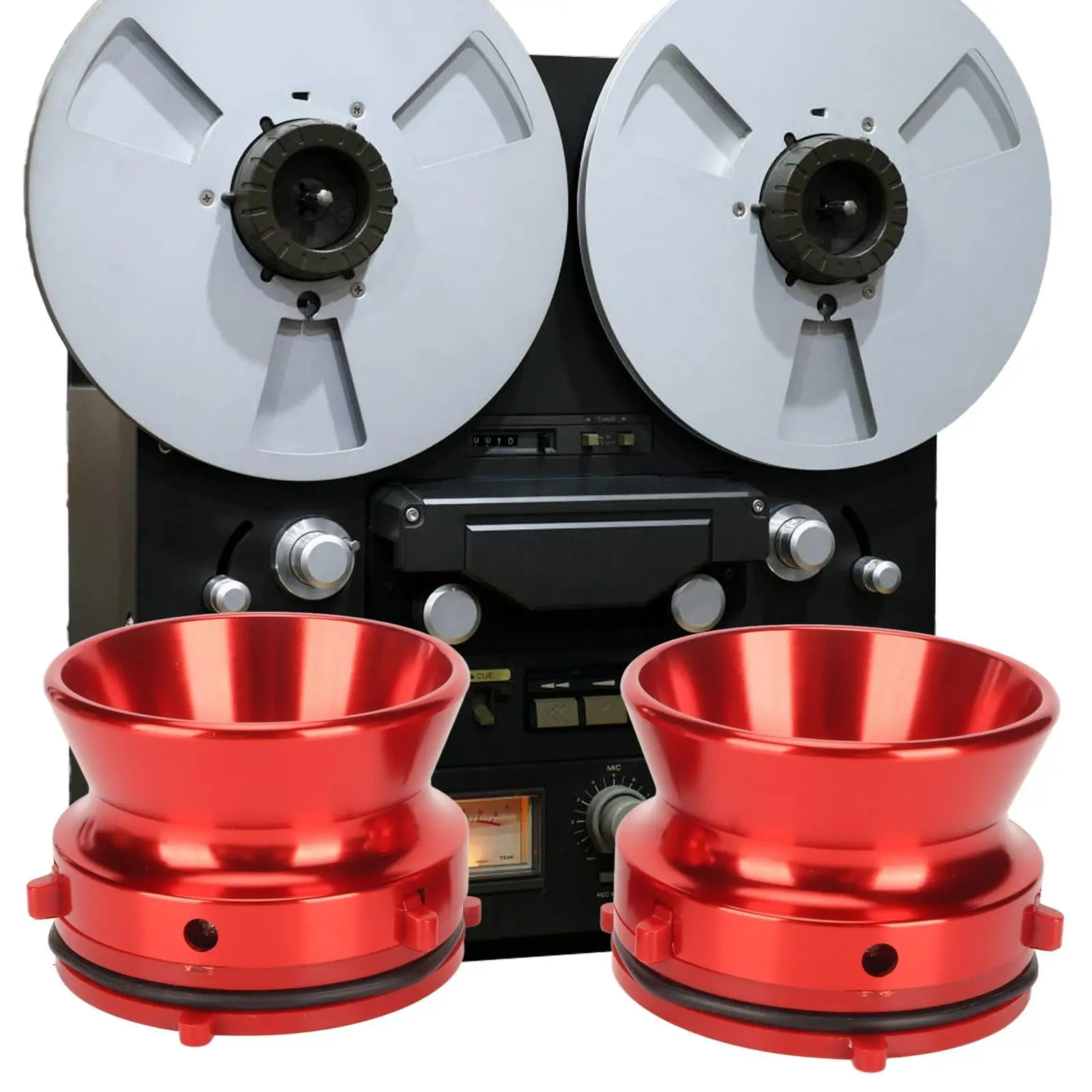 1 Pair Professional NAB Hub Adapters - Polished Aluminum Reel to Reel Tape Opener for studer & for akai