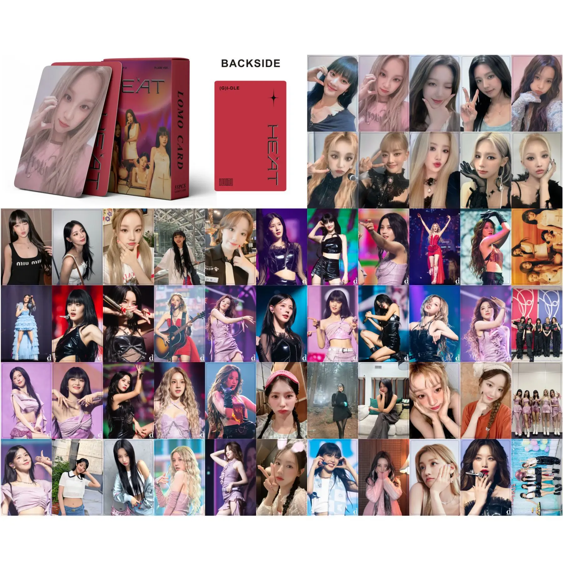 55pcs/set Kpop (G)I-DLE New Photo Album I SWAY (G)I-DLE LOMO Cards YUQI MINNIE HD Print Photocards