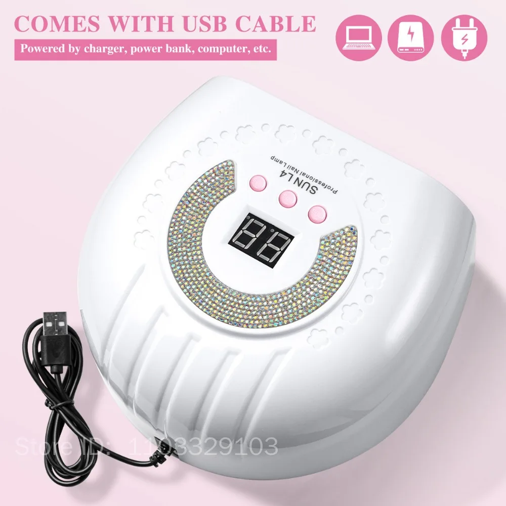UV LED Nail Lamp Professional Nail Gel Curing Nail Lamp 54W Diamond Design Dryer With Timer Sensor for Quick Drying Nail Tools