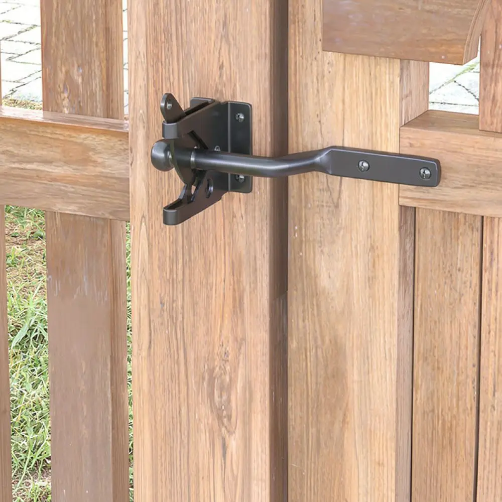 Gate Security Latch For For SKYSEN Carbon Steel Outdoor Wood Fence Lock Heavy Duty Hardware Garden Door Bolt Catch