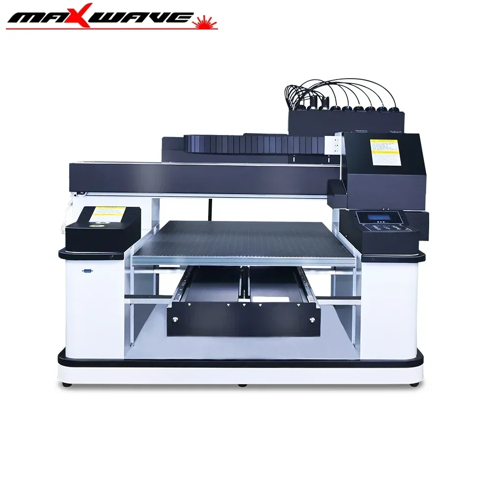 High-Quality A1 Size 6090 Flatbed UV Printer Printing Machine With TX00 Head C M Y K W V