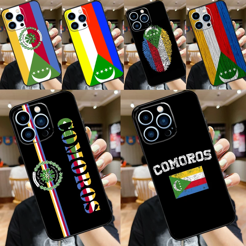 Comoros Flag Soft Case For iPhone 16 15 Pro Max 14 Plus 13 12 Mini 11 XS Max X XR 7 8 Back Cover