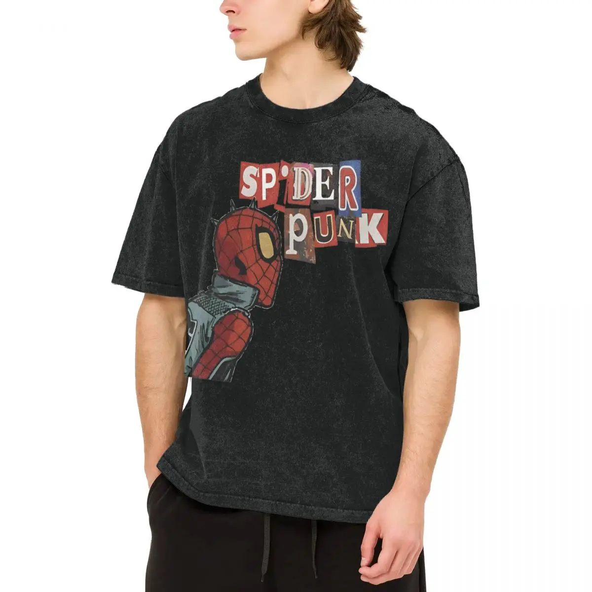 Men's Spider Punk SPIDER MAN T-Shirts Top Tees Summer Y2K Casual Short-Sleeve T Shirt O Neck Fashion Pattern Tee Shirt Hot