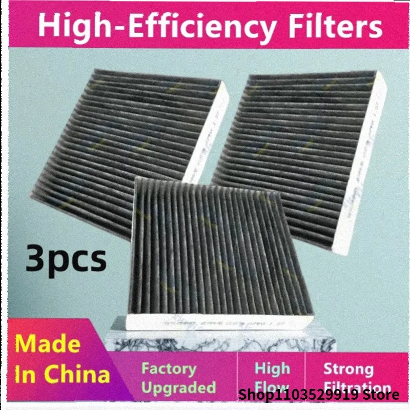 3 Pcs/For Saic Maxus Interstellar R L H T90 Ev T70 T60 Cabin Air Filter/ Auto Parts Ds10011301