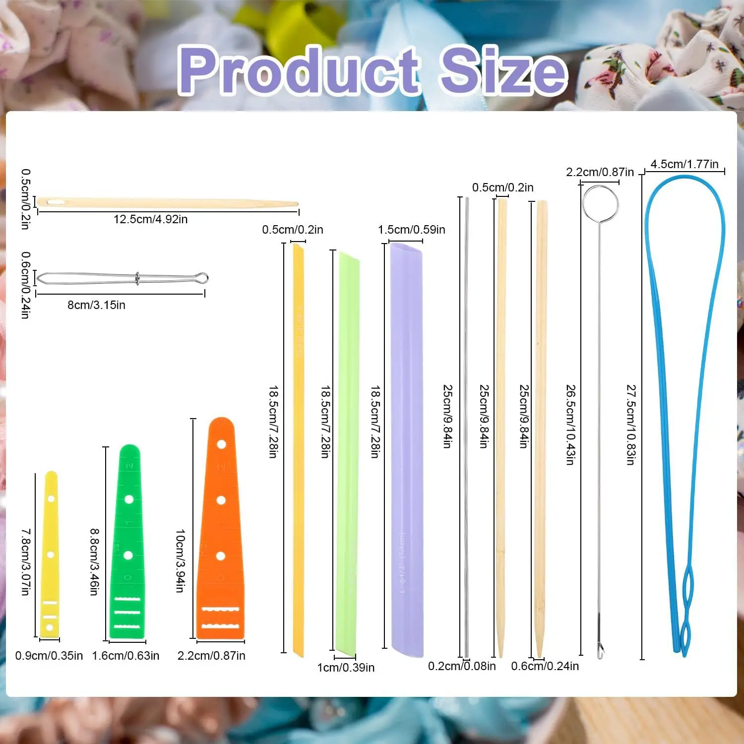 Set di ferri da maglia multifunzionali per progetti artigianali fai-da-te con tornitore a tubo e accessori