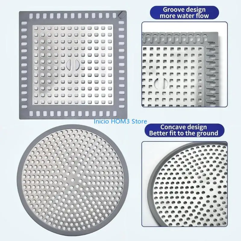 A5YD Pack of 2 General Drain Cover Hair Catcher against Clog Screen rustless for Bathroom