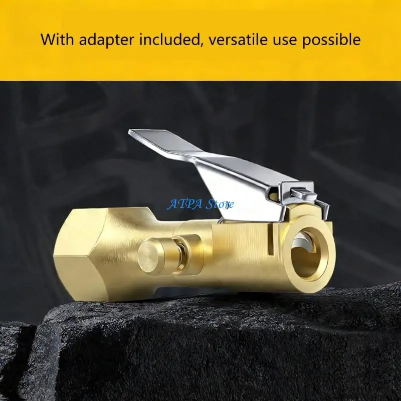 

U13C Tire Inflators Air Chuck with Locking Mechanism for Precise Pressure Reading Suitable for Motorcycle and Truck Tires