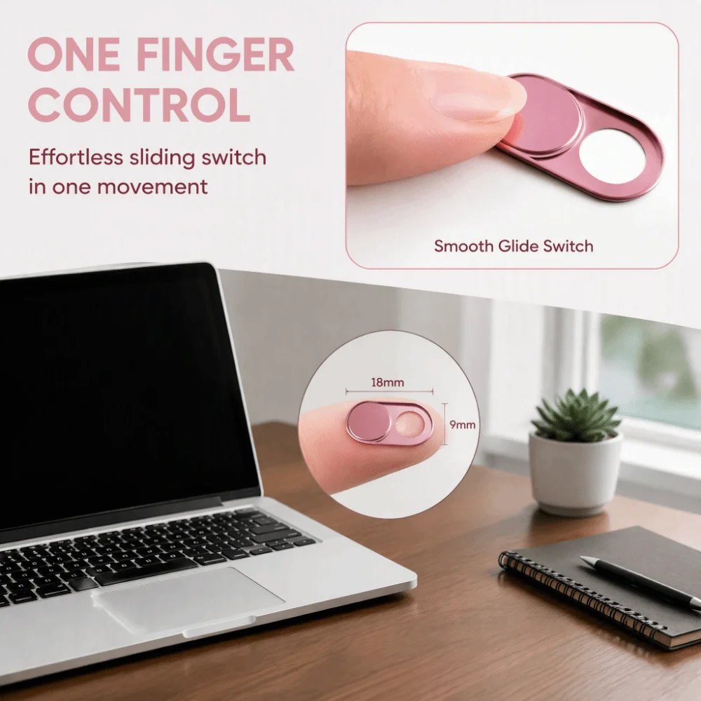 2pcs Durable Metal Webcam Cover Slide Ultra-Thin Movable Camera Cover Privacy Webcam Cover Privacy Protection
