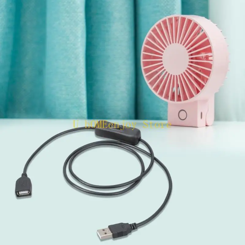 B0KF USB Extension Cable Extender Male to Female USB2.0 Extension Cord with Switches Fast Data Transfer for Printer Camera