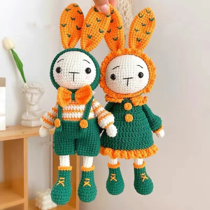 

Handmade Knitting Rabbit Materials Crochet for Knittin Dolly Knit and Crochet Craft Set Kit Yarn Knitting for Beginners