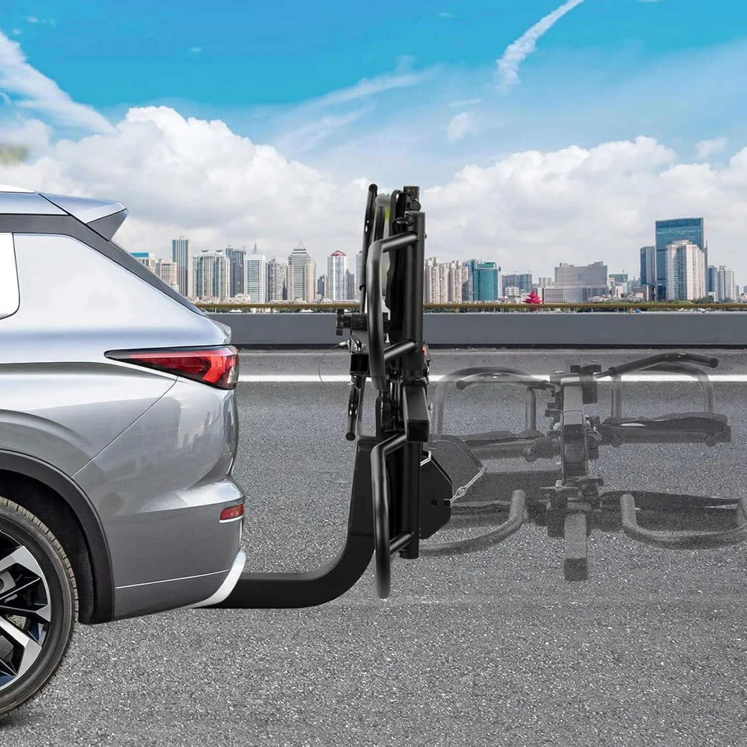 

Car Bike Racks for 2 Bikes Heavy Duty Foldable Platform Bike Carrier Electric Bicycle Fits SUV Pickup Truck RV Camper