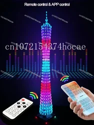 DIY electronic welding kit, 32 layer RGB cube light, Guangzhou Tower, microcontroller, Bluetooth music application control