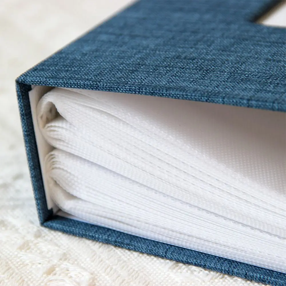Creative 300 Pockets 4R6 Linen Photo Album Memorial Slip-in Photo Storage Book Thickened Large Capacity Memory Scrapbook Wedding
