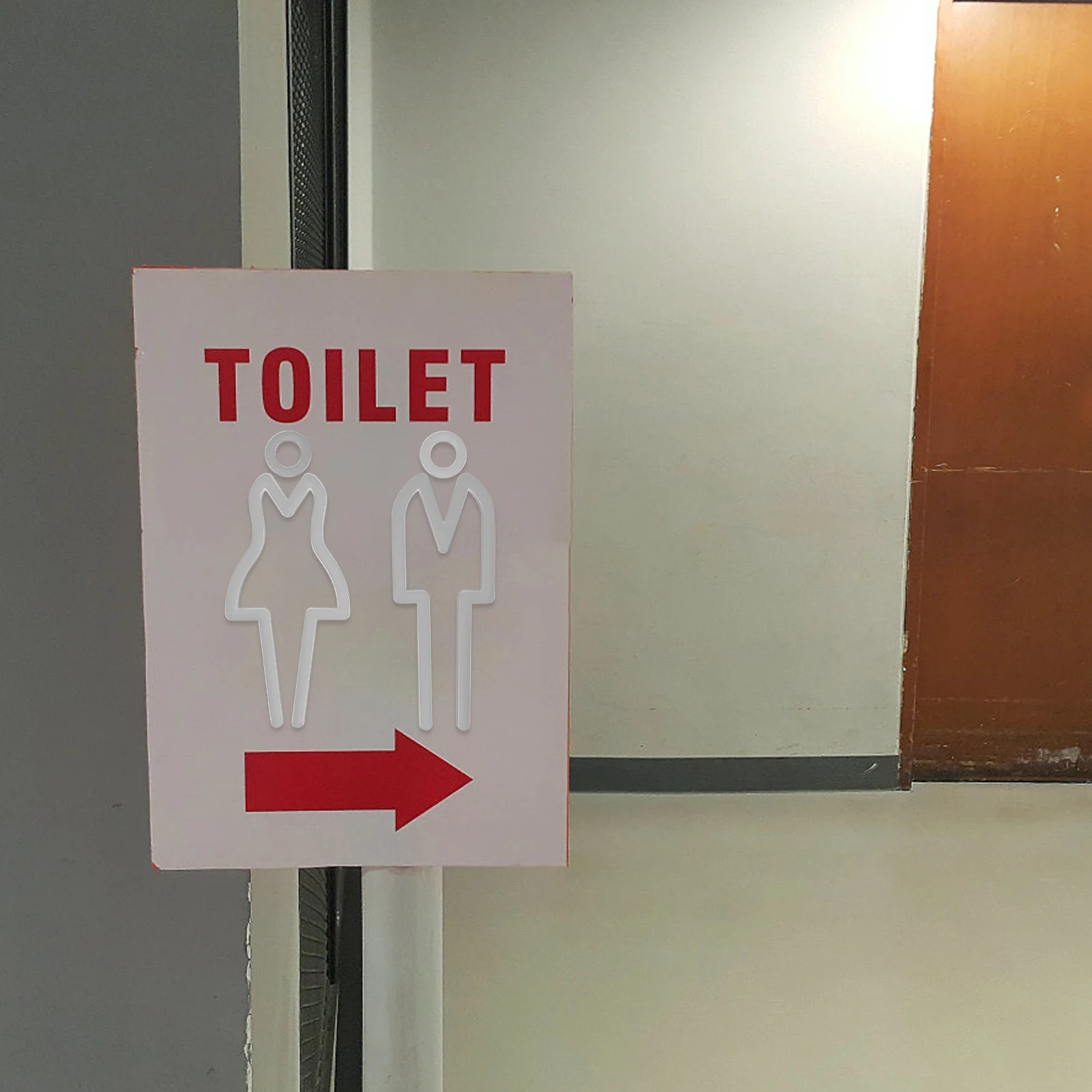 

1 set 1 Set Metal Washroom Sign Plate Chic Decorative Bathroom Direction Signage For Hotel Restaurant Office Coffee Shop