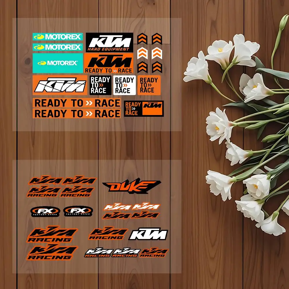 KTM Stickers Logo Helmet Stickers Decal Logo Motorcycle Sticker Fashion