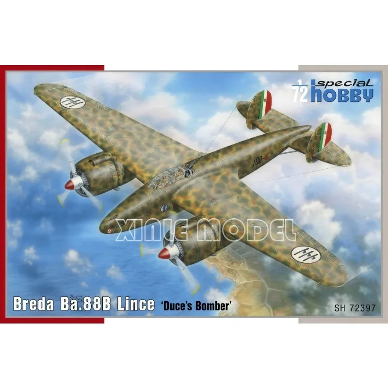 

Special Hobby Plastic Assembled Plane Model Kit 72397 Breda Ba.88B Lince'Duce's Bomber '1/72