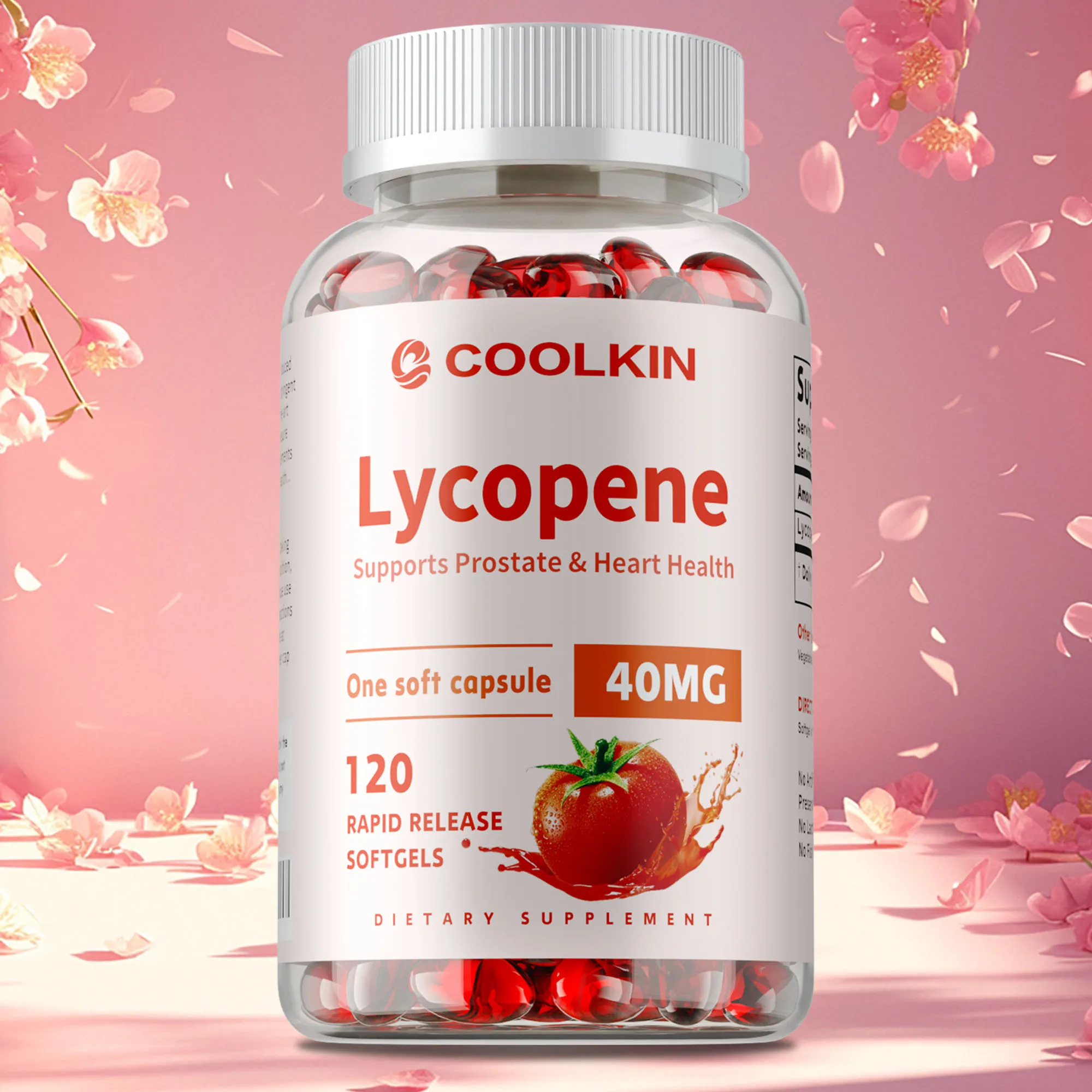 

Lycopene Capsules - Antioxidant, Maintains Prostate and Urinary System Health, Enhances Immunity, Promotes Eye Health