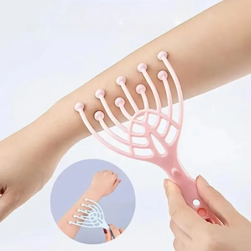 Head Massager Scalp Neck Comb Roller -Steel Ball Handheld Relax Spa Hair Care Tool for Hair Stress Relief