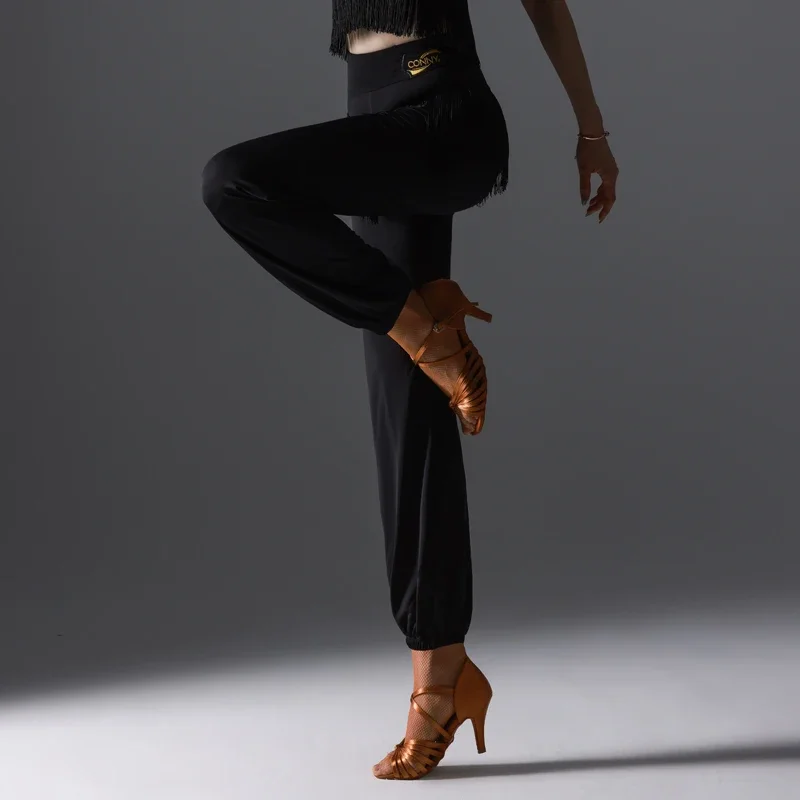 Fashion Latin Dance Pants For Women Samba Rumba Dancing Practice Wear Tassel Trousers Female Tango Salsa Training Clothes