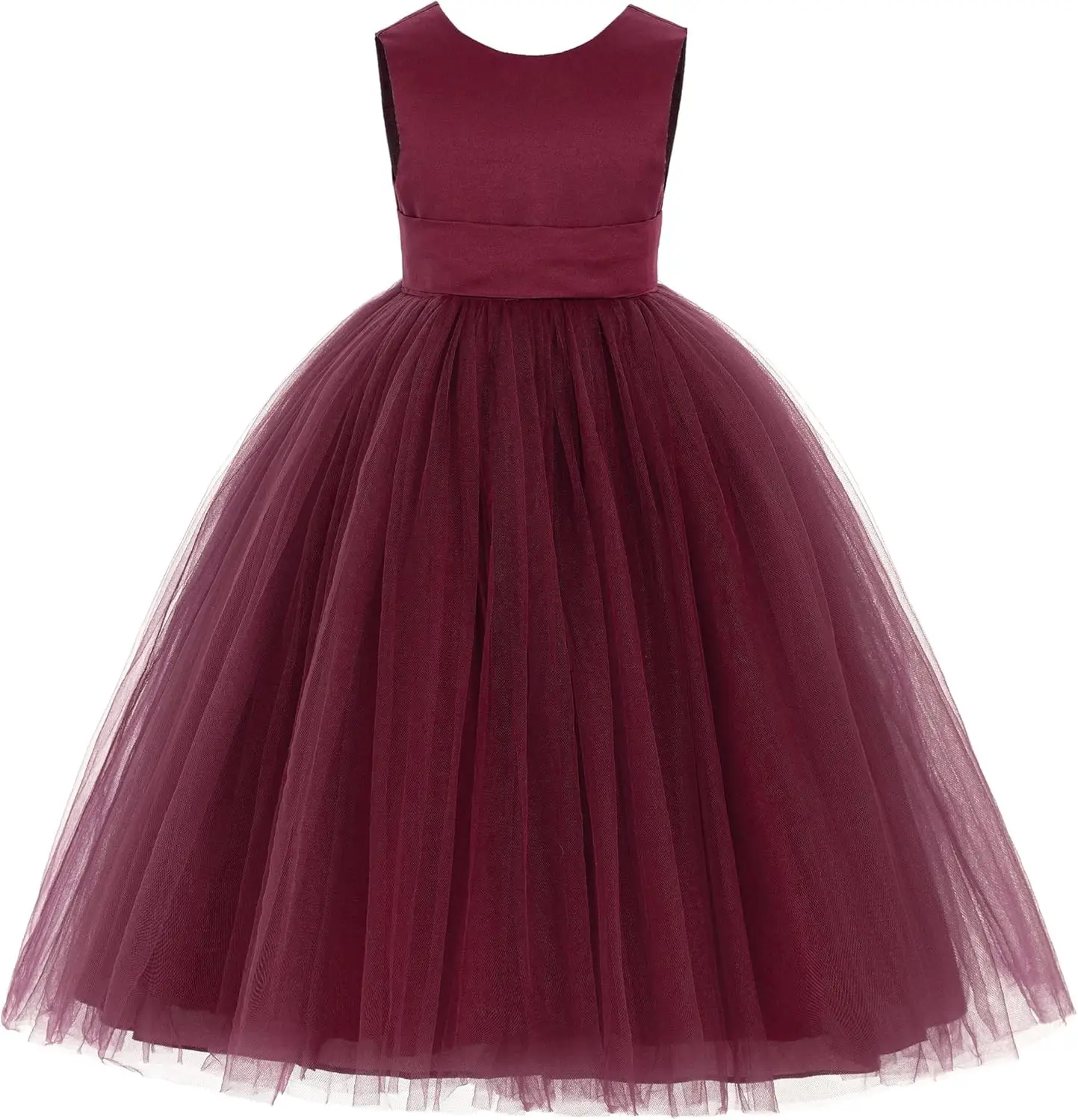 فستان من الساتان بدون ظهر على شكل حرف V للفتيات، فستان مناولة للأطفال، فستان رسمي أنيق لحفلات الرقص للفتيات مناسبة خاصة