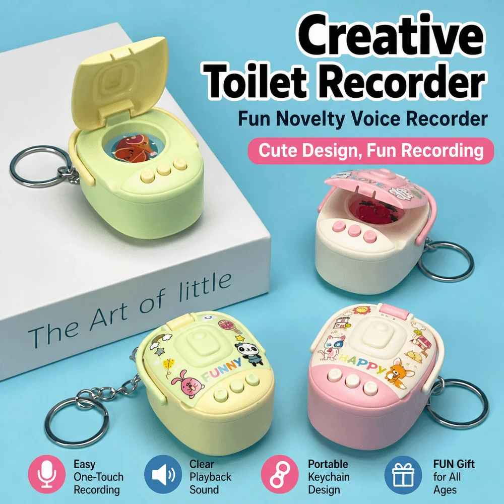 Funny Multicolor Simulated Rice Cooker Keychain Sound Recording Cartoon Animal Recorder Pendant Mini Size Openable Bag Pendant