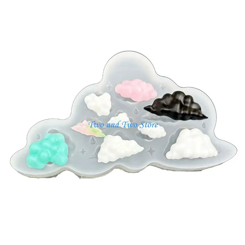 HX6F Cloud Moon Silicone Mold For Handmade Keychains And Home Decors