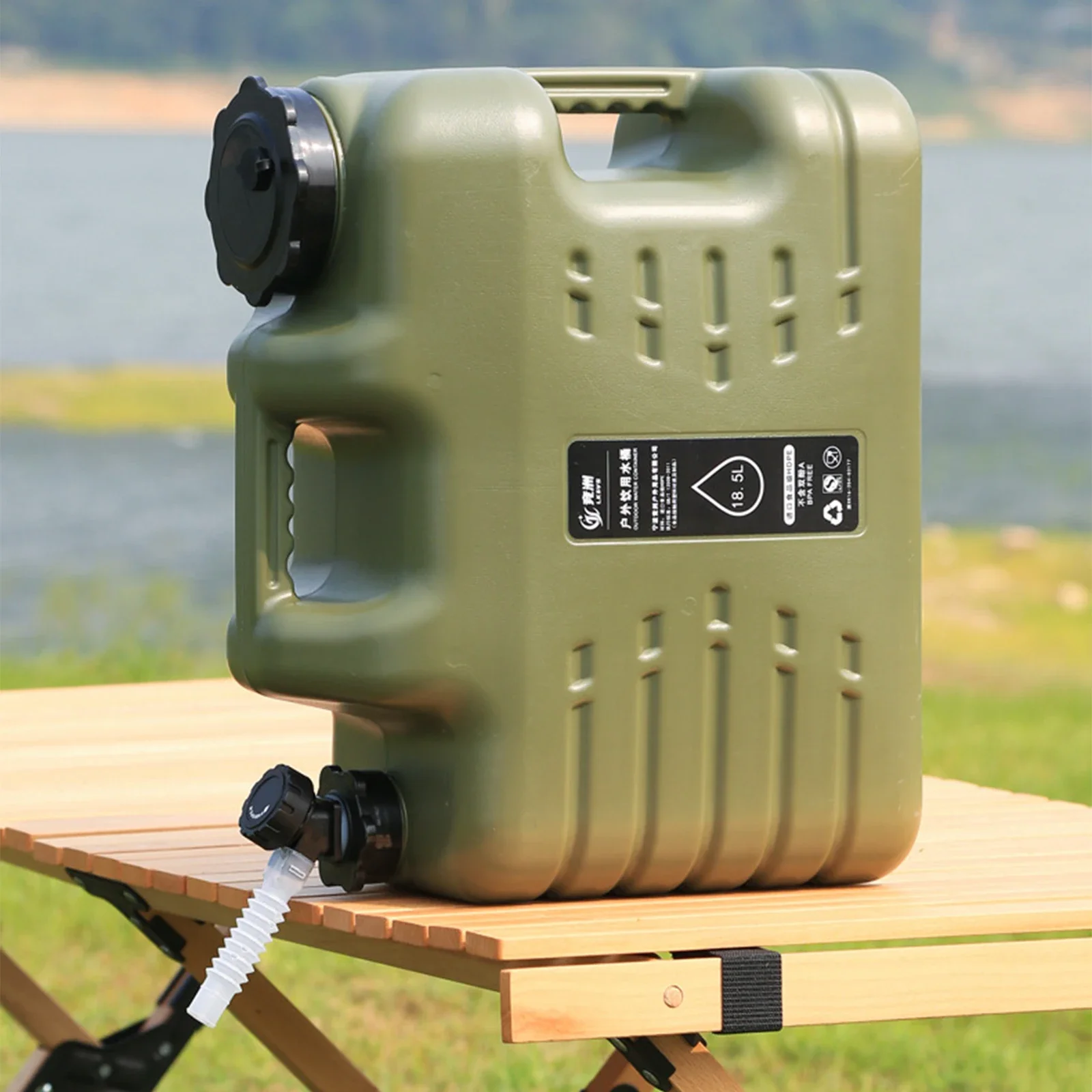 

11L/12L/18L/25L Camping Water Container with Faucet Water Bottle Storage Faucet Outdoor Water Bag PE Bucket Drinking 대형물통