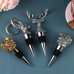 3D decorative wine stopper with deer head, zinc alloy stopper, deer head, vacuum seal, home bars  barware