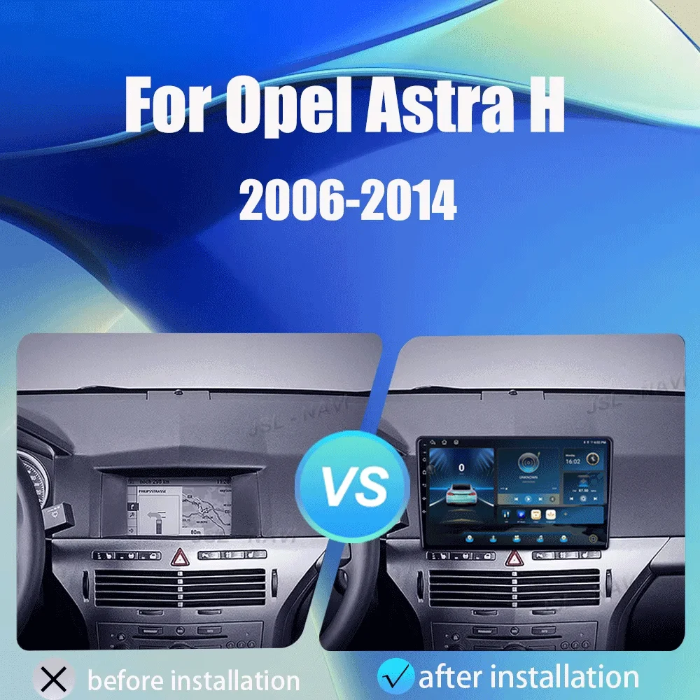 Android 16 Car Radio Carplay Auto For Opel Astra H 2006 2007 2008 - 2014 GPS Navigation Video Player 2 Din Stereo DVD Multimedia