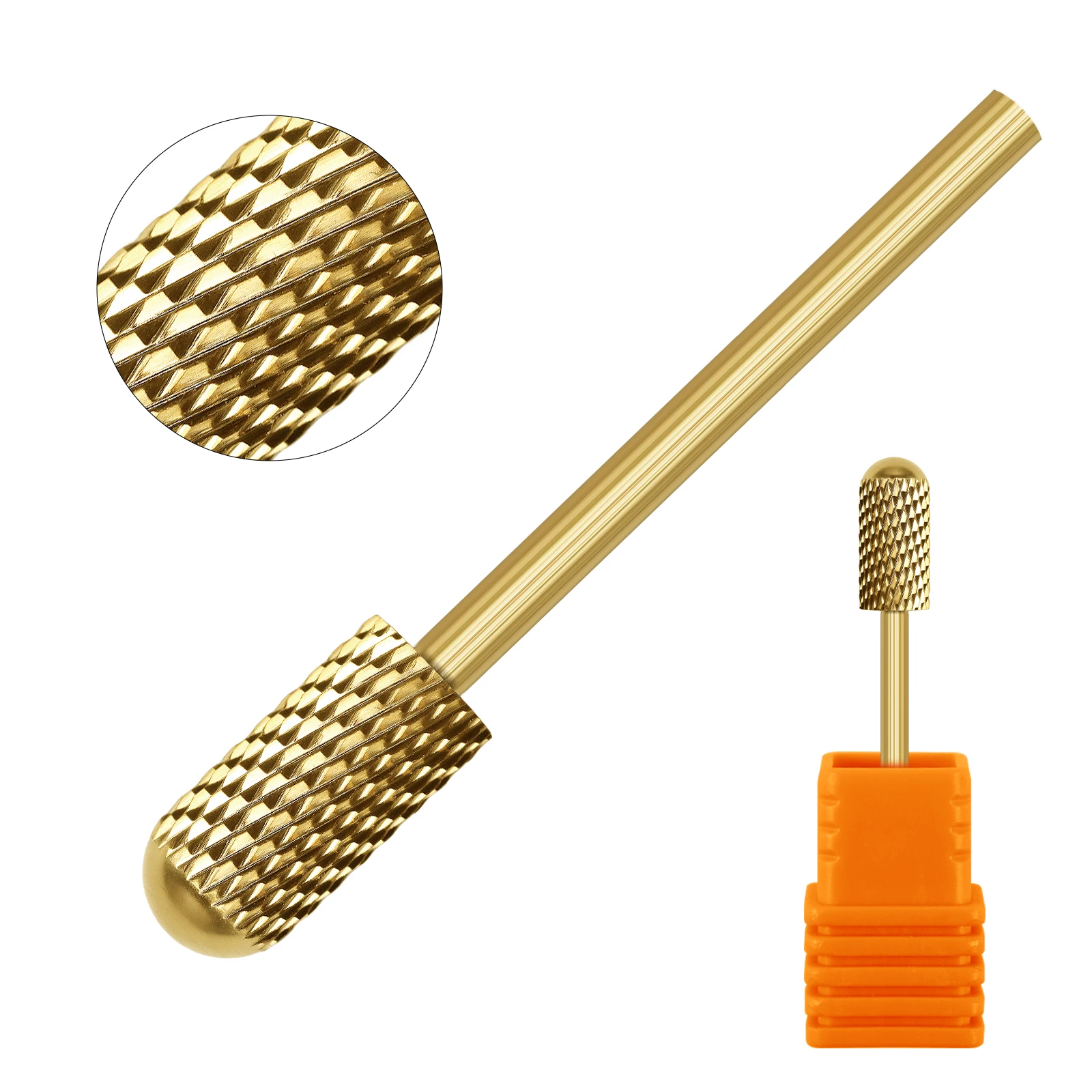 Gold/Sliver Nail Drill Bits Milling Cutter Carbide Polish Head For Electric Nail Drill Manicure Machine Pedicure Nail Files Acce