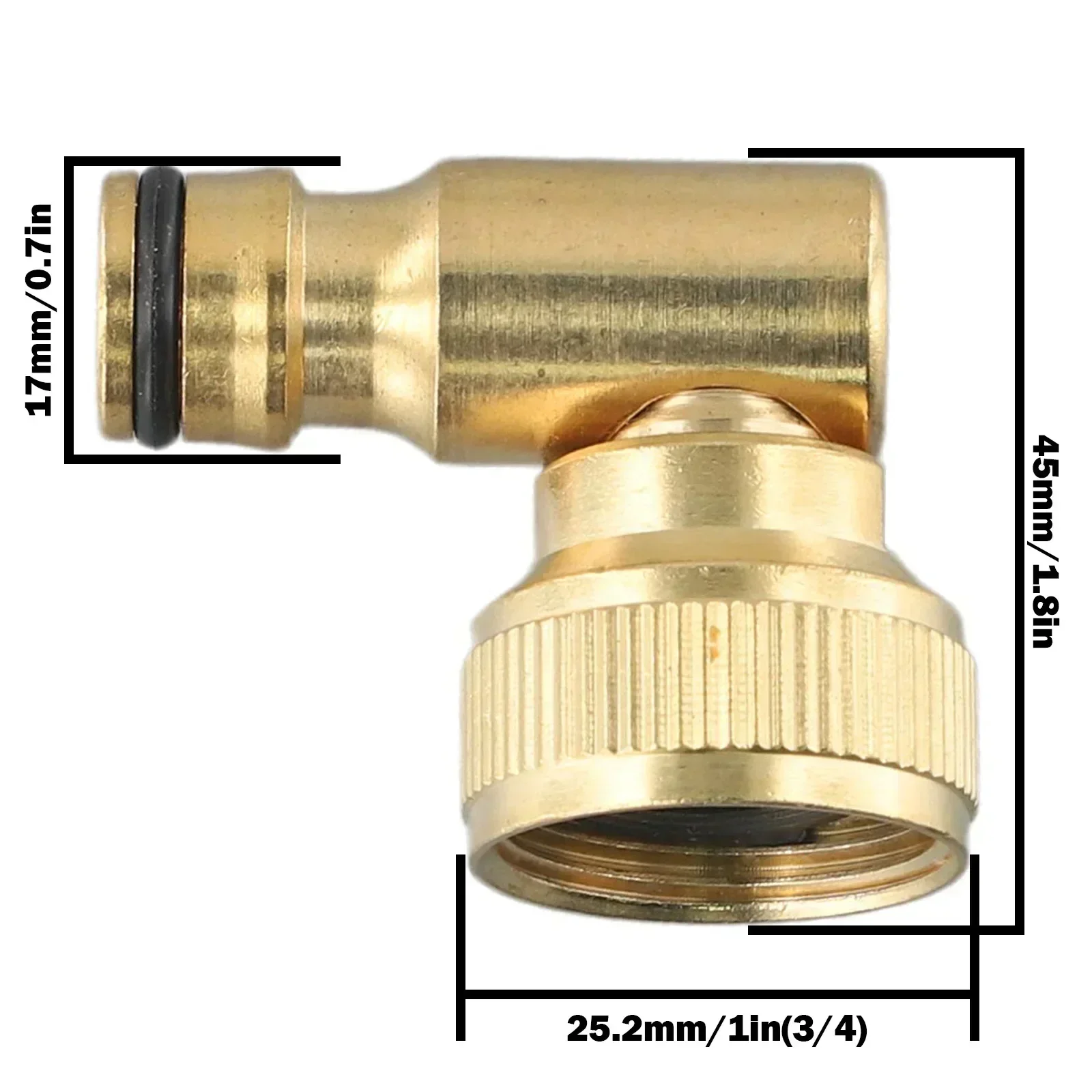 Hose Reel Swivel Elbow Quick Connector 90 Degree Nipple Connector Garden Hose Tap Converter For Hoselock Plug 3/4inch Female