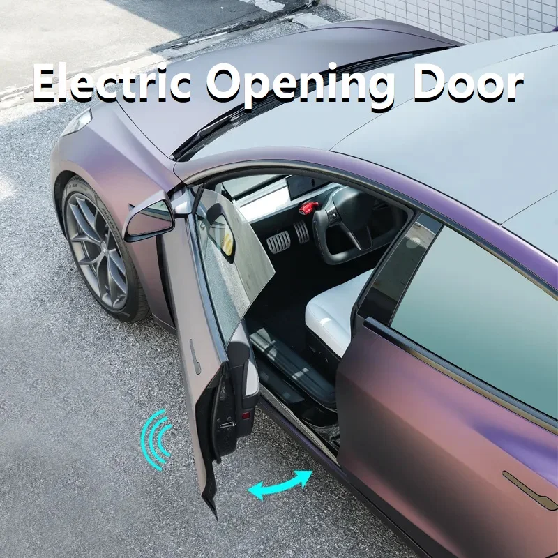 TPBUFF Electric Smart Door for Tesla Model 3 Y Automatic Opening / Closing System Remote Control Driver\'s Electric Suction Door