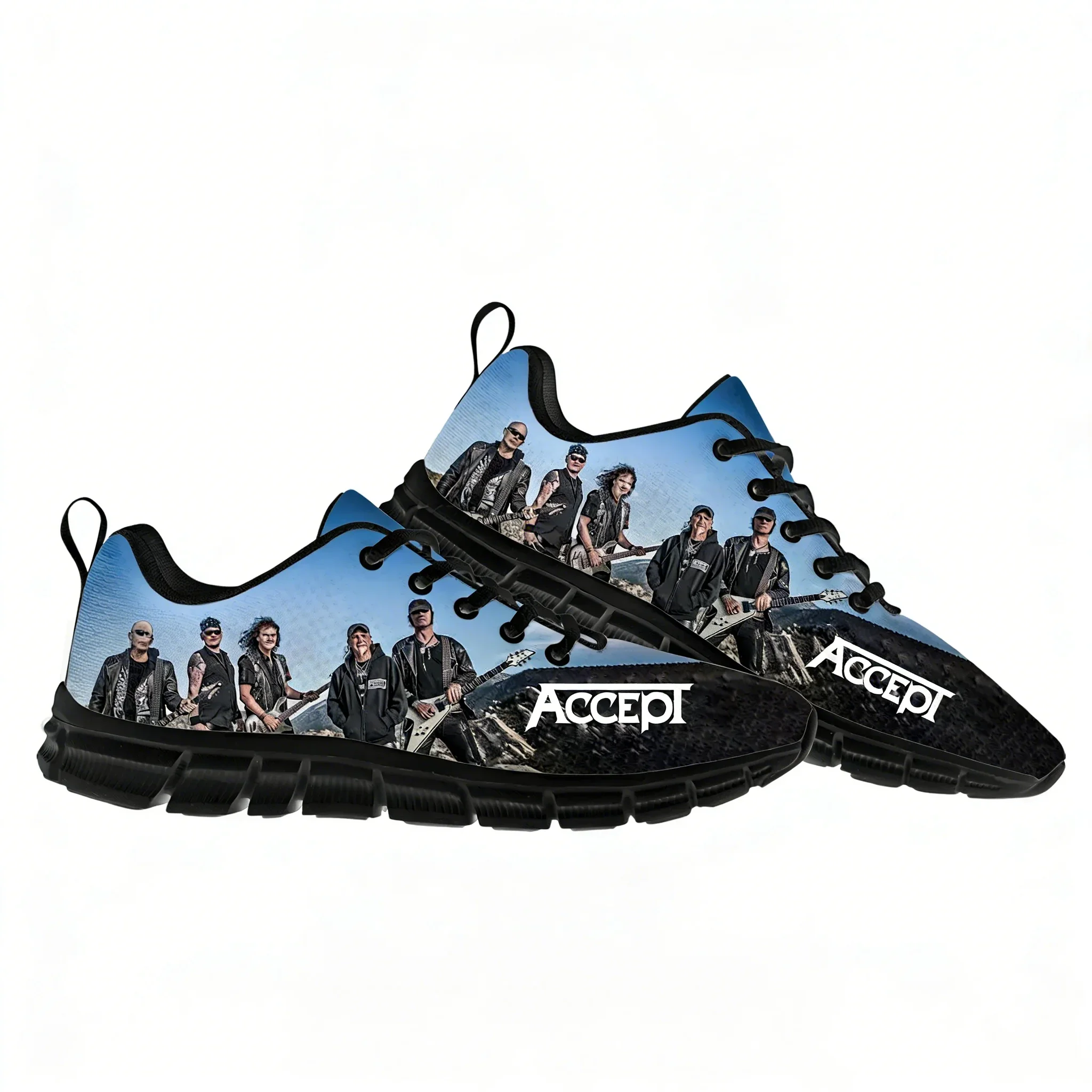 Accept Band Sneakers Mens Womens Teenager Breathable  Customized Sports ShoesHigh Quality Couple Shoes Casual Custom Made Shoe