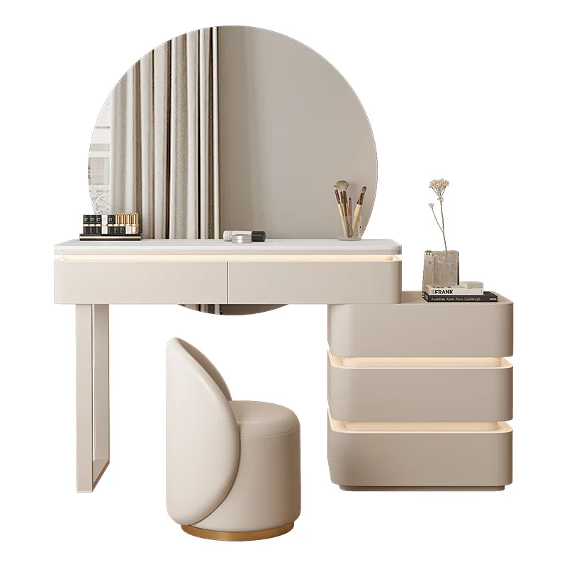Jh-2025 New Product Rock Board Dressing Table Bedroom Modern Simple Cream Style…