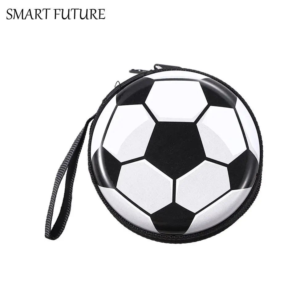 

Small Ball Purses With Wristband Football Basketball Dinosaurs Printed Zipper Pouch For Coin Card Key Storage Earphone Box