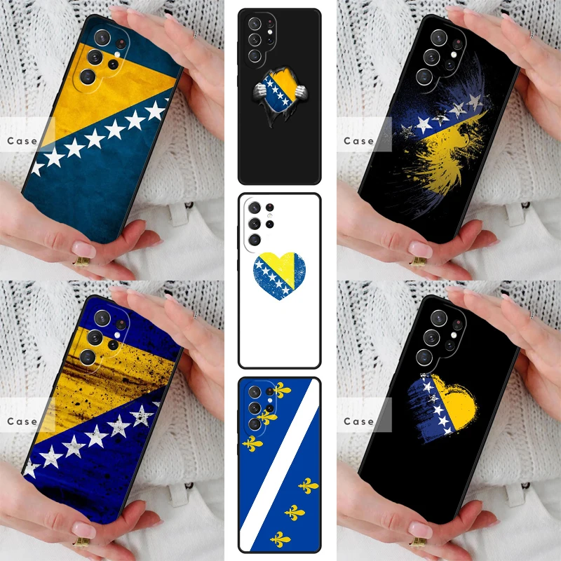 flag of bosnia and herzegovina TPU Phone Case for Samsung Galaxy S26 S25 S24 S23 S22 S21 S20 Note10 Plus FE Ultra Cover