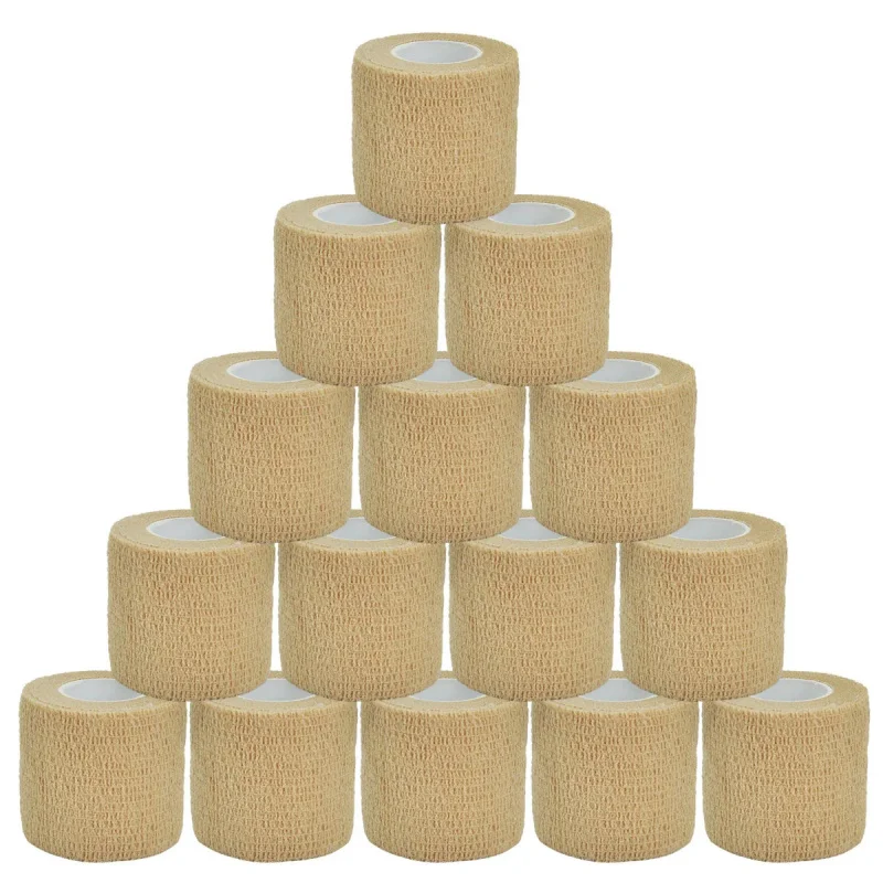 

1/15 Pcs Beige Colorful Sport Self Adhesive Elastic Bandage Wrap Tape 4.5m Elastoplast For Knee Support Pads Finger Ankle Palm