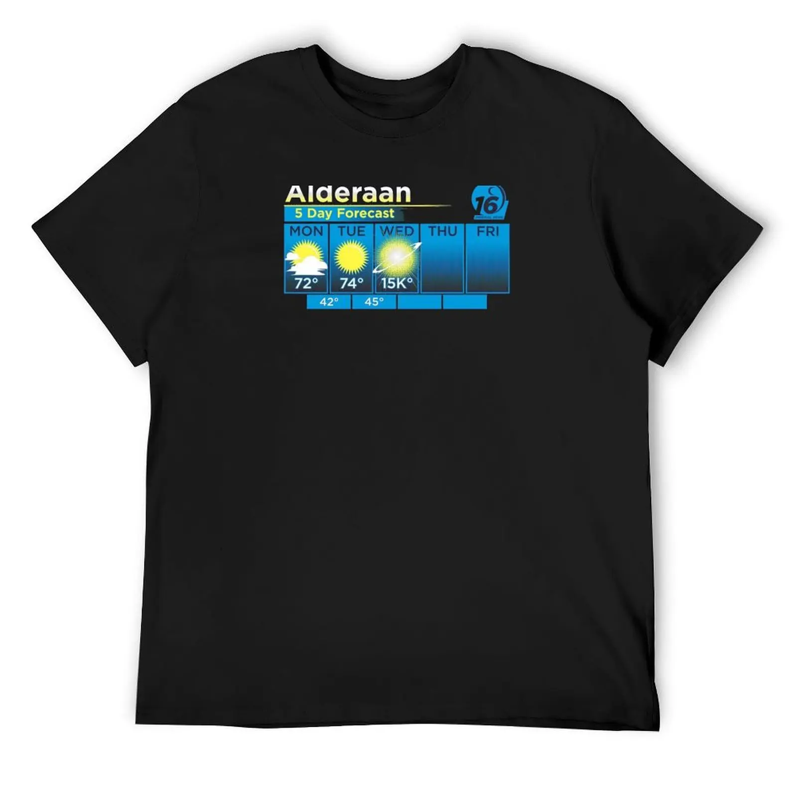 

ALDERAAN 5 DAY FORECAST T-Shirt shirts graphic tee anime stuff sublime cotton graphic tees shirts men graphic