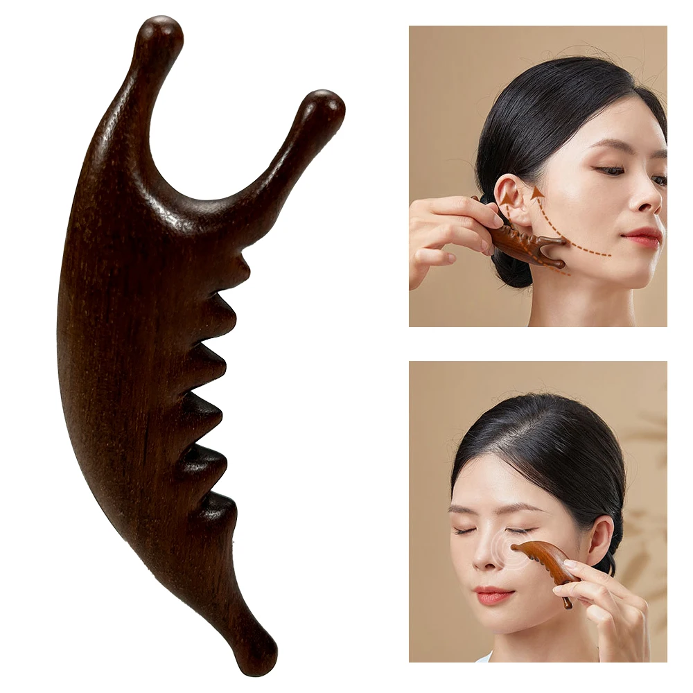 

1PCS Wooden Scalp Massager Wooden Comb Handmade Sandalwood Scalp Comb for Gua Sha Head Neck Face Care