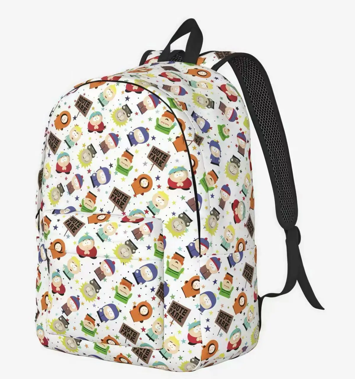 Backpack Girls Korean Sweet Graffiti Nylon Splash-proof School Bag High-Capacity All-match Small Fresh