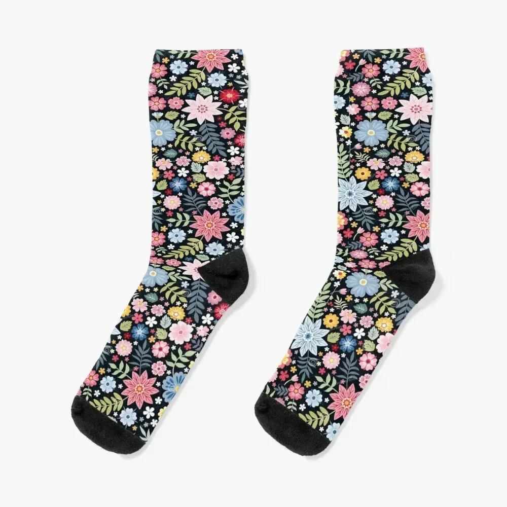 Flowers Collection Socks snow Sports loose Stockings man Socks For Girls Men's