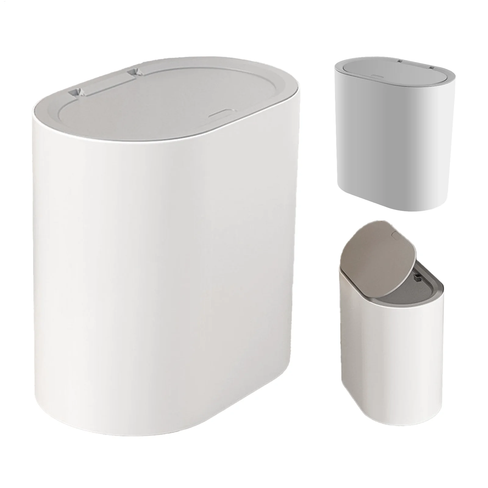 Mülleimer kann drücken, Typ Mülleimer, Badezimmer, Toilette, Mülleimer, stilvoller, schlanker Mülleimer, kompakte Räume, Papierkorb mit Deckel
