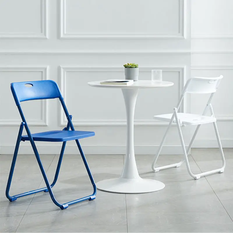 كرسي بسيط قابل للطي للاستخدام المنزلي، مع مسند ظهر، كرسي مكتب، كرسي مؤتمرات، كرسي تدريب، كرسي بلاستيكي خارجي #3