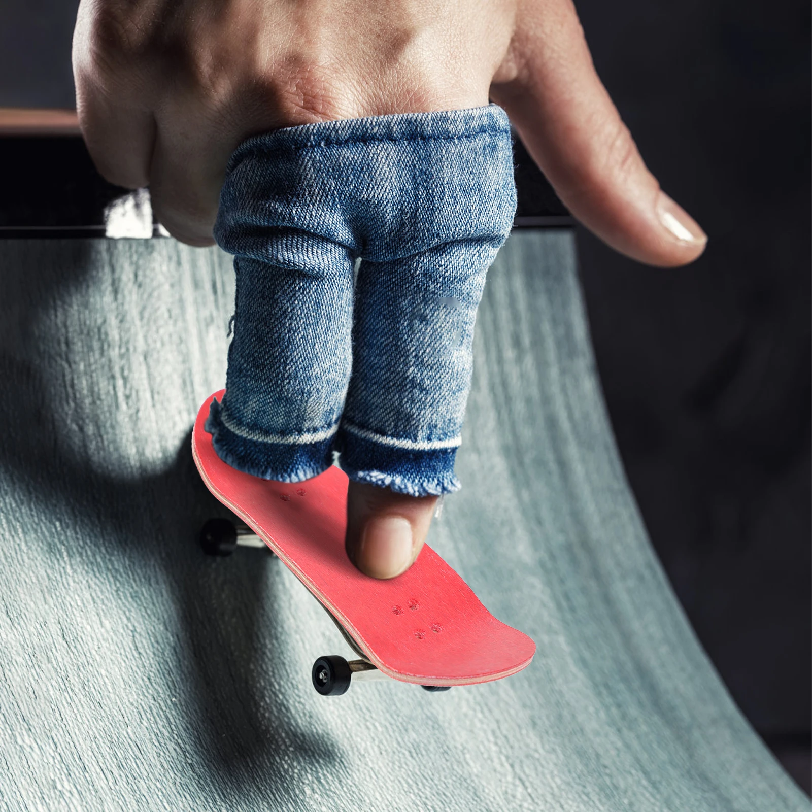 لوح تزلج بالإصبع DIY سطح خشبي للأطفال، سطح مضاد للانزلاق، جهاز تدريب رائع، لوازم حركة أطراف الأصابع الممتعة، فكرة هدية #5