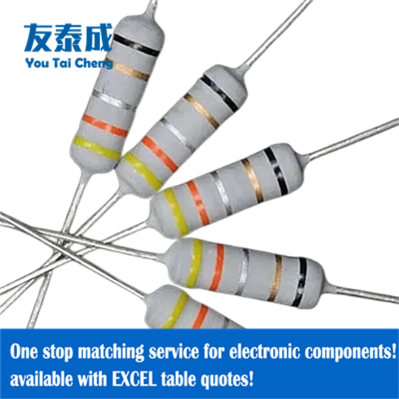 20PCS Five color ring fuse Wirewound Resistors(KNP) 2W  ±5% 5.1ohm 15R 20Ω 22ohm 33ohm 39ohm 47ohm 51ohm 68ohm 100ohm 0.1ohm