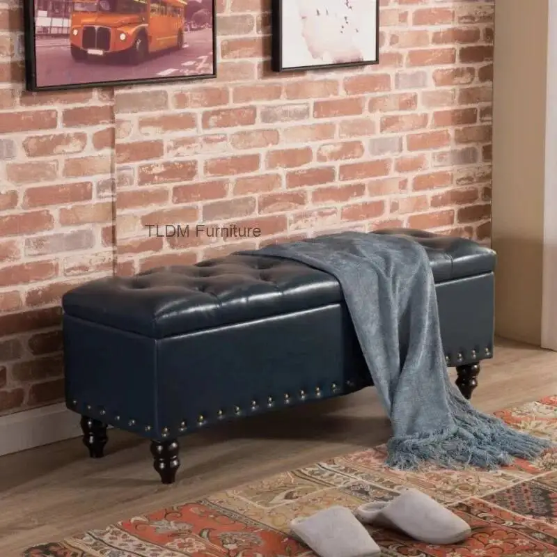 for Storage Sofa Bench Ottomans Wood Box Fitting Bedside Solid European Room Storage Sitting Shoe Changing Stool Shoe Cabinet