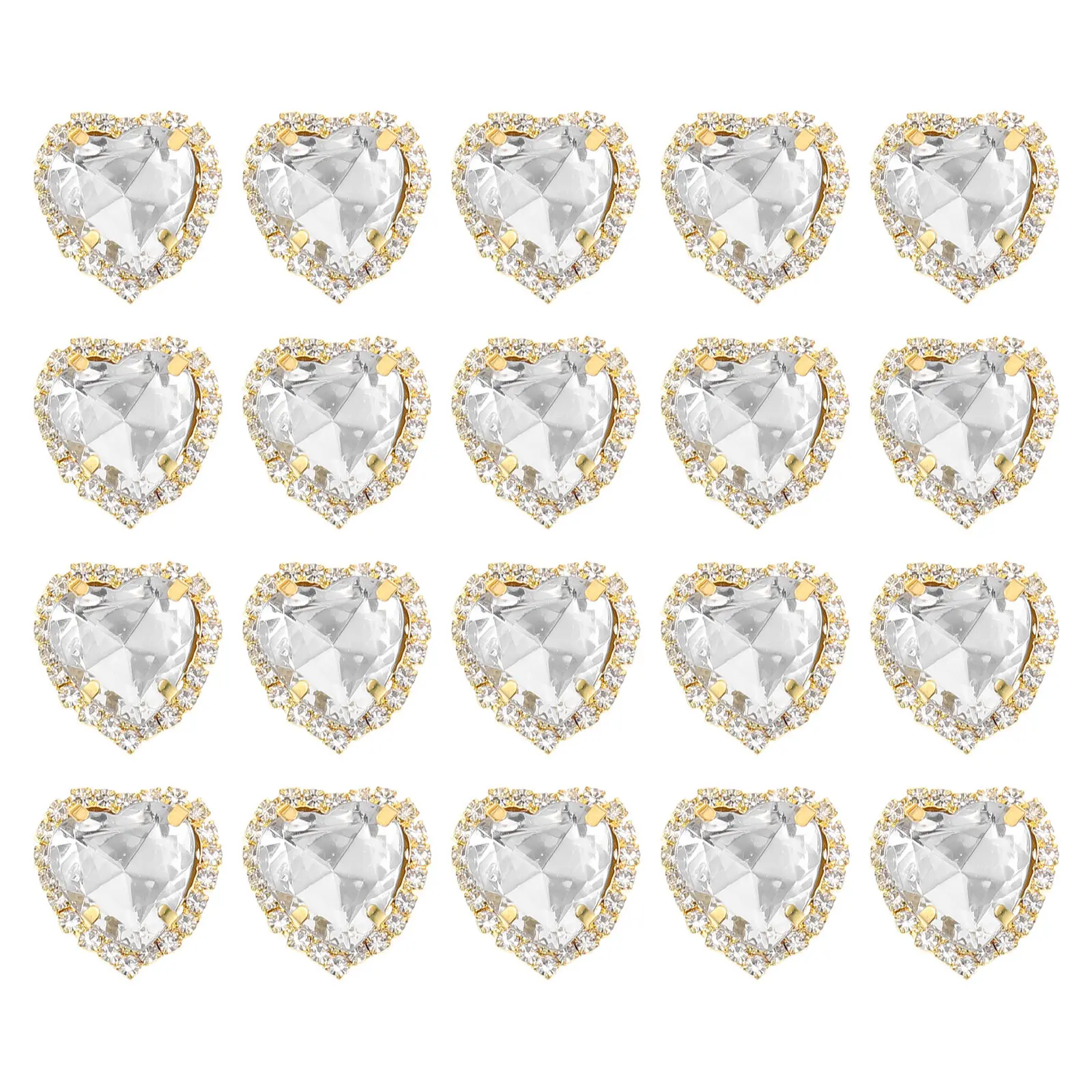 

20 шт. высококачественных стеклянных стразов с креплением на лапке для рукоделия, свадебных платьев, сумок, костюмов, ювелирных изделий, швейных аксессуаров