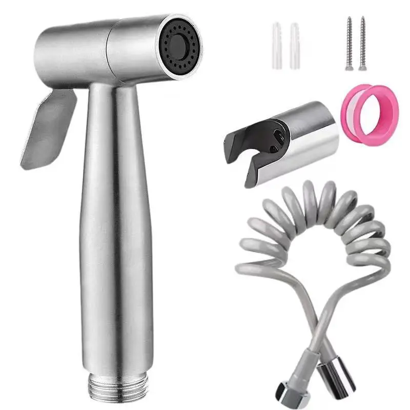 

Sprayer Gun Hand Protable Toilet Bidet Holder Handheld Faucet Home Bathroom Shower Head Self Cleaning 304 Washing Machine Set