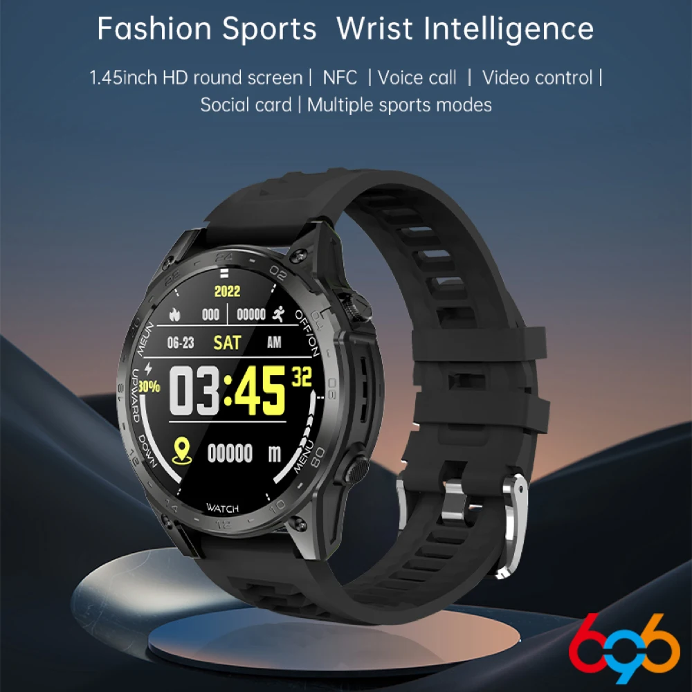 Blue Tooth Call Smart Watch Weather Clock Password Lock Screen Music NFC Heart Rate 24H Health Monitoring Smartwatch Waterproof